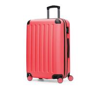 Hauptstadtkoffer - Spree - Hartschalenkoffer Rollkoffer, erweiterbarer Reisekoffer, TSA, 4 Rollen, 65 cm, 74 Liter, Koralle