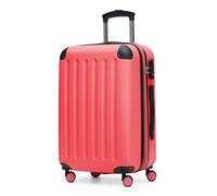 Hauptstadtkoffer - Spree - Kabinentrolley Handgepäck Hartschale mit Erweiterung, TSA, 4 Rollen, 55 cm, 42 Liter, Koralle