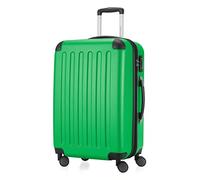 Hauptstadtkoffer Spree - Koffer 65 cm + Digitaler Kofferanhänger, mittelgroßer Trolley erweiterbar + Luggage-Tag, Check-In Flug-Gepäck 158 cm Flugreisen Rollkoffer mittelgroß, 4 Rollen, TSA, Apfelgrün