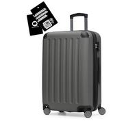 Hauptstadtkoffer Spree - Mittelgroßer Hartschalenkoffer + Digitaler Gepäckanhänger, TSA, 4 Rollen, Koffer, Trolley, Rollkoffer, Reisekoffer, Volumenerweiterung, 65 cm, 74 Liter, Graphit