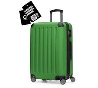 Hauptstadtkoffer Spree - Mittelgroßer Hartschalenkoffer + Digitaler Gepäckanhänger, TSA, 4 Rollen, Koffer, Trolley, Rollkoffer, Reisekoffer, Volumenerweiterung, 65 cm, 74 Liter, Grün