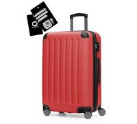 Hauptstadtkoffer Spree - Mittelgroßer Hartschalenkoffer + Digitaler Gepäckanhänger, TSA, 4 Rollen, Koffer, Trolley, Rollkoffer, Reisekoffer, Volumenerweiterung, 65 cm, 74 Liter, Rot