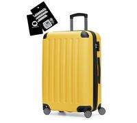 Hauptstadtkoffer Spree - Mittelgroßer Hartschalenkoffer + Digitaler Gepäckanhänger, TSA, 4 Rollen, Koffer, Trolley, Rollkoffer, Reisekoffer, Volumenerweiterung, 65 cm, 74 Liter, Gelb