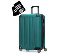 Hauptstadtkoffer Spree - Mittelgroßer Hartschalenkoffer + Digitaler Gepäckanhänger, TSA, 4 Rollen, Koffer, Trolley, Rollkoffer, Reisekoffer, Volumenerweiterung, 65 cm, 74 Liter, Aquagrün