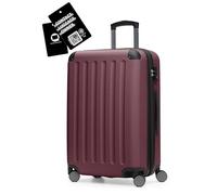 Hauptstadtkoffer Spree - Mittelgroßer Hartschalenkoffer + Digitaler Gepäckanhänger, TSA, 4 Rollen, Koffer, Trolley, Rollkoffer, Reisekoffer, Volumenerweiterung, 65 cm, 74 Liter, Burgund