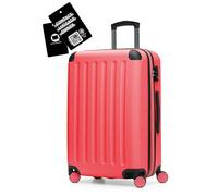 Hauptstadtkoffer Spree - Mittelgroßer Hartschalenkoffer + Digitaler Gepäckanhänger, TSA, 4 Rollen, Koffer, Trolley, Rollkoffer, Reisekoffer, Volumenerweiterung, 65 cm, 74 Liter, Coral