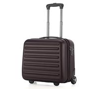 HAUPTSTADTKOFFER Tegel - Pilotentrolley Hartschalen Koffer Handgepäck Trolley Rollkoffer, TSA Laptop Rollkoffer, 43 cm, 32.0 L, Dunkelbraun