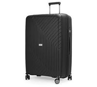 Hauptstadtkoffer TXL Großer Hartschalenkoffer 76 cm, TSA Schloss, Reisekoffer aus Polypropylen, 4 Doppelrollen Trolley, extra leicht 3,4 kg, Volumenerweiterung, Koffer 120L, Schwarz