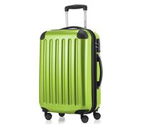 HAUPTSTADTKOFFER - Alex - Handgepäck Hartschalen-Koffer Trolley Rollkoffer Reisekoffer Erweiterbar, 4 Rollen, TSA, 55 cm, 42 Liter, Apfelgrün