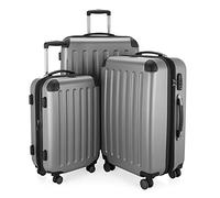Hauptstadtkoffer Spree 3er Koffer-Set Hartschalenkoffer Reisekoffer-Set, TSA, 4 Rollen, S M & L Silber