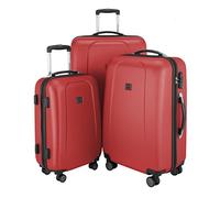 HAUPTSTADTKOFFER - Wedding - 3er Koffer-Set Trolley-Set Rollkoffer Reisekoffer, TSA, Doppelrollen, (S, M & L), Rot