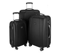 Hauptstadtkoffer - Wedding - 3er Koffer-Set Trolley-Set Rollkoffer Reisekoffer, TSA, Doppelrollen, (S, M & L), Schwarz