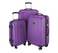 Hauptstadtkoffer - Wedding - 3er Koffer-Set Trolley-Set Rollkoffer Reisekoffer, TSA, Doppelrollen, (S, M & L), violett