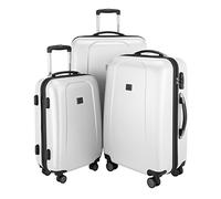 Hauptstadtkoffer - Wedding - 3er Koffer-Set Trolley-Set Rollkoffer Reisekoffer, TSA, Doppelrollen, (S, M & L), weiß