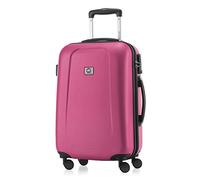 HAUPTSTADTKOFFER - Wedding - Handgepäck Koffer Kabinen Hartschalen-Koffer Trolley Rollkoffer Reisekoffer, TSA, Doppelrollen 55 cm, 42 Liter, Magenta