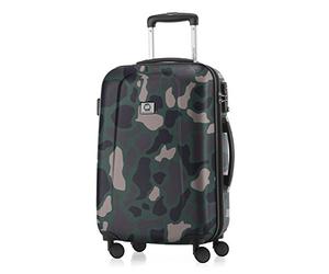 Hauptstadtkoffer - Wedding - Handgepäck Koffer Kabinen Hartschalen-Koffer Trolley Rollkoffer Reisekoffer, TSA, Doppelrollen 55 cm, 42 Liter, Camouflage