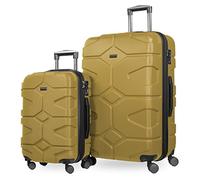 HAUPTSTADTKOFFER X-Kölln - 2er Kofferset, Trolley-Set, TSA, Rollkoffer, Reisekoffer, (S, & L), Herbstgold matt