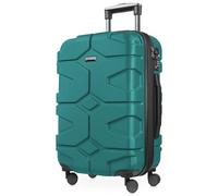 HAUPTSTADTKOFFER X-Kölln - Handgepäck, 55 x 40 x 23 cm, TSA, 4 Rollen, 50 Liter, Reisekoffer, Hartschalenkoffer, Rollkoffer, Aquagrün matt