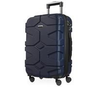 HAUPTSTADTKOFFER X-Kölln - Handgepäck, 55 x 40 x 23 cm, TSA, 4 Rollen, 50 Liter, Reisekoffer, Hartschalenkoffer, Rollkoffer, Dunkelblau matt