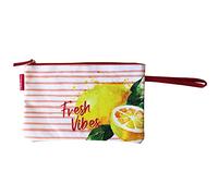 Haus und Deko Bikini Wetbag Fresh Vibes Rot, wasserdichte Badetasche, Bikini Bag im Sommer Design, Nasstasche für Unterwegs, Schwimmbeutel für Urlaub, Strand, Schwimmbad