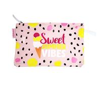 Haus und Deko Bikini Wetbag Sweet Summer Pink, wasserdichte Badetasche, Bikini Bag im Sommer Design, Nasstasche für Unterwegs, Schwimmbeutel für Urlaub, Strand, Schwimmbad