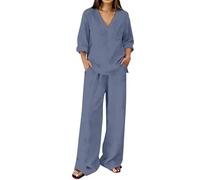 Hausanzug Damen Große Größen Baggy Jogginganzug Elegant Lang Sommer Zweiteiler Trainingsanzug Mit Hose Freizeit Sportlich Sportkleidung Frauen Freizeitanzug Sexy Homewear Loungewear Sportanzug