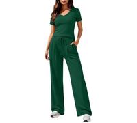 Hausanzug Damen Große Größen Baggy Zweiteiler Sommer Elegant Lang Jogginganzug Trainingsanzug Mit Hose Sportlich Oversize Loungewear Freizeitanzug Jogger Sport Outfit Homewear Hausanzug Sportoutfit