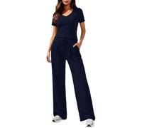 Hausanzug Damen Große Größen Baggy Zweiteiler Sommer Elegant Lang Jogginganzug Trainingsanzug Mit Hose Sportlich Oversize Loungewear Freizeitanzug Jogger Sport Outfit Homewear Hausanzug Sportoutfit