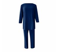 Hausanzug Damen Loungewear Set Einfarbig Zweiteiler 3/4 Arm Pullover Und Hose Kuschel Schlafanzug Lang Freizeitanzug Bequeme Herbst Winter Lounge Pyjama Strickpullover Weiches Homewear