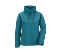 Hausanzug GOLDNER "Sportiver Kragenpullover mit Tunnelzug", Damen, Gr. 46, blau (petrol), Obermaterial: 92% Baumwolle CO. 8% Elasthan EL., eng normales Bündchen, Homewear-Sets Hausanzug, halsferner Um