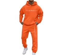 Hausanzug Herren Winter Teddy Fleece Warme Schlafanzug Casual Langarm Hoodies und Hosen 2 Stück Anzug Set Mit Kapuze Pullover Haushose Weich Freizeitanzug Warm Homewear