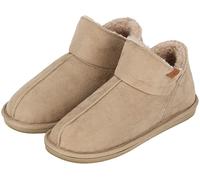Hausschuh APOLLO "LADIES HOME BOOTS SUEDE", Damen, Gr. 39-40, beige, Obermaterial: 100% Polyester, unifarben, Schuhe Hausschuh, mit Logoprägung und kuscheligen, wärmenden Innenfutter, Topseller (89351
