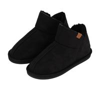 Hausschuh APOLLO "LADIES HOME BOOTS SUEDE", Damen, Gr. 39/40, schwarz, Obermaterial: 100% Polyester. Futter: 100% Polyester. Laufsohle: 100% Gummi, unifarben, Schuhe Hausschuh, mit Logoprägung und kus
