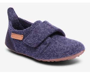 Hausschuh BISGAARD "casual wool", Mädchen, Gr. 27, blau (dunkelblau), Wolle, Schuhe Hausschuh, Klettschuh mit Lammwolle gefüttert, Größenschablone zum Download (65377749-27) dunkelblau