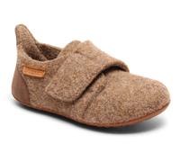 Hausschuh BISGAARD "casual wool", Mädchen, Gr. 32, braun (camel), Wolle, Schuhe Hausschuh, Klettschuh mit Lammwolle gefüttert, Größenschablone zum Download (72652713-32) camel