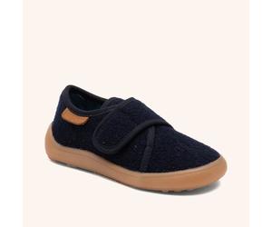 Hausschuh BISGAARD "pav", Mädchen, Gr. 27, dunkelblau, Wolle, unifarben, Schuhe Hausschuh, Homeslipper, Kindergarten-Hausschuh mit Klettverschluss (72930862-27) dunkelblau