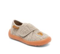 Hausschuh BISGAARD "pav", Mädchen, Gr. 27, natur, Wolle, bestickt, Schuhe Hausschuh, Homeslipper, Kindergarten-Hausschuh mit Klettverschluss (29098742-27) natur