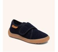 Hausschuh BISGAARD "pav", Mädchen, Gr. 29, blau (dunkelblau), Wolle, unifarben, Schuhe Hausschuh, Homeslipper, Kindergarten-Hausschuh mit Klettverschluss (72930862-29) dunkelblau
