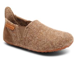 Hausschuh BISGAARD "sailor wool", Mädchen, Gr. 31, braun (camel), Leder, Wolle, Schuhe Hausschuh, Kindergartenschuh mit Lammwolle, Größenschablone zum Download (99838119-31) camel
