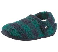 Hausschuh CROCS "Classic Buffalo Check Cozzzy Slipper", Herren, Gr. 39, navy, grün, Croslite™, Fleece, kariert, Basic, Schuhe Hausschuh, Pantoffel, Mule mit kariertem Muster (44239627-39)