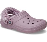Hausschuh CROCS "Classic Fleece Lined Clog", Herren, Gr. 43, rosa (dusty lila), Croslite™, Schuhe Hausschuh, Clog mit Warmfutter (20539850-43) dusty lila