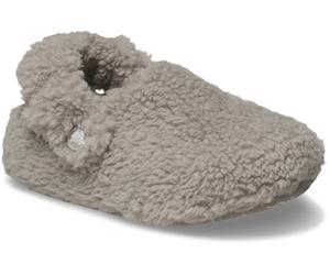 Hausschuh CROCS "Toddler Classic Cozzzy Slipper", Kinder, Gr. 24, braun, Croslite™, Textil, Schuhe Hausschuh, Pantoffel, Clog mit Riemen (99995236-24) braun