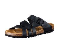 Hausschuh Damen Schnallen schwarz LICO Bioline FloraSchwarz / 36