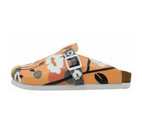 Hausschuh DOGO "Comfie Pantoletten Hausschuhe Retrograde Damen Sandalen", Damen, Gr. 36, Normalschaft, orange, Lederimitat, Schuhe Hausschuh, Handgefertigt (50968124-36) orange