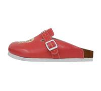 Hausschuh DOGO "Comfie Pantoletten Hausschuhe Tom & Jerry Damen Sandalen", Damen, Gr. 39, Normalschaft, rot, Lederimitat, Schuhe Hausschuh, Handgefertigt (56471049-39) rot