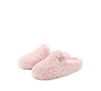 Hausschuh ELBSAND, Damen, Gr. 42, rosé, Obermaterial: 100% Polyester. Futter: 100% Polyester. Decksohle: 100% Polyester. Laufsohle: 100% Synthetik, Fellimitat, unifarben, Schuhe, Pantolette, Pantoffel