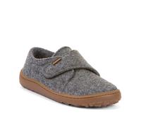 Hausschuh FRODDO "BAREFOOT WOOLY", Jungen, Gr. 28, grau, Wolle, Basic, Schuhe Hausschuh, Klettschuh, Kindergartenschuh mit Wollfutter (63820245-28)