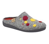 Hausschuh JOSEF SEIBEL "Cara 02, grau-multi", Damen, Gr. 39, grau (grau, multi), Obermaterial: 80% Rindsleder Leather cow. 20% Textilmaterial TEXMAT., Schuhe Hausschuh (57400836-39) grau, multi