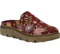 Hausschuh JOSEF SEIBEL "Charmaux 01", Damen, Gr. 41, rot (bordeaux, multi), Filz, Basic, Schuhe Hausschuh, Pantoffel, Slipper mit modischer Plateausohle, Weite G (=weit) (47260702-41) bordeaux, multi