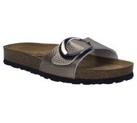 Hausschuh JOSEF SEIBEL "Hermine 14", Damen, Gr. 44, braun (bronzefarben), Leder, metallic, Schuhe Hausschuh, Pantolette, Slides, Sandale mit softem Tieffußbett (33727146-44)